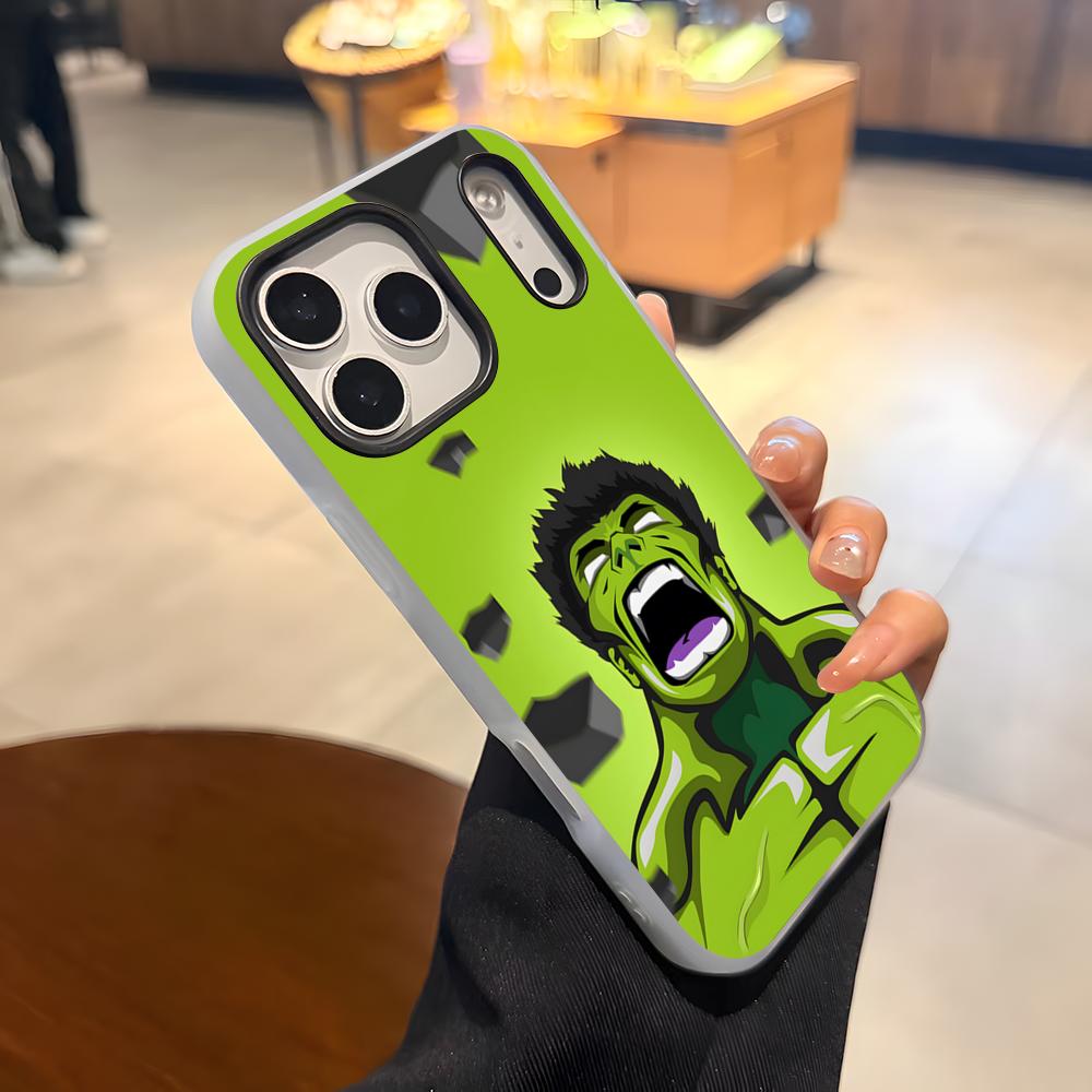 Superhero H-Hulk Phone Case For IPhone 17 Air 16 E 15 14 Plus 13 12 11 Pro Max Jelly 2 In 1 Protective Case