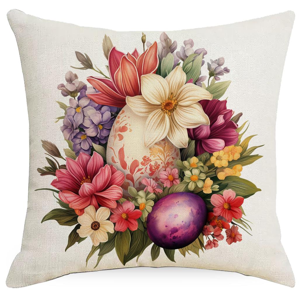 New Easter Bunny Easter Egg Sofa Decorative Pillow Cushion Cover
