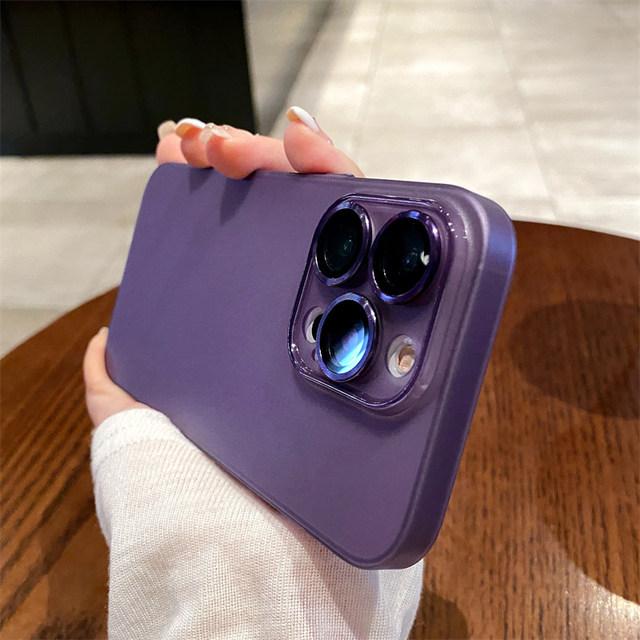 Protector de lentile pentru aparatul de fotografiat Husa de telefon ultra subtire pentru Iphone 14 Pro Max 13 12 11 Pro Max 14 Plus Husa din spate moale, mat, rezistenta la socuri