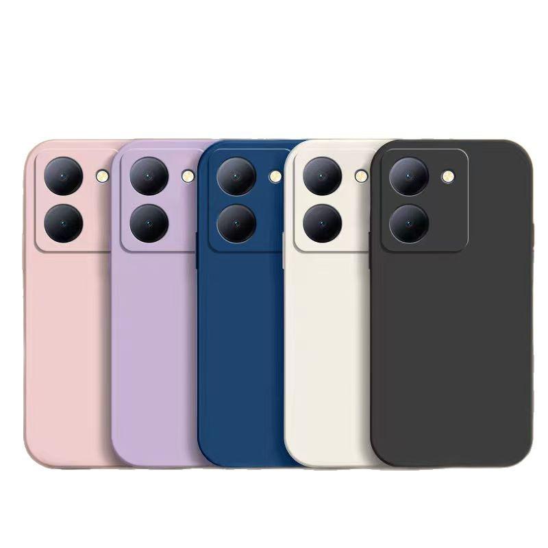 Applicable to vivoY11 mobile phone case, simple solid color Rubik's Cube liquid all-inclusive anti-drop vivo silicone straight edge soft case