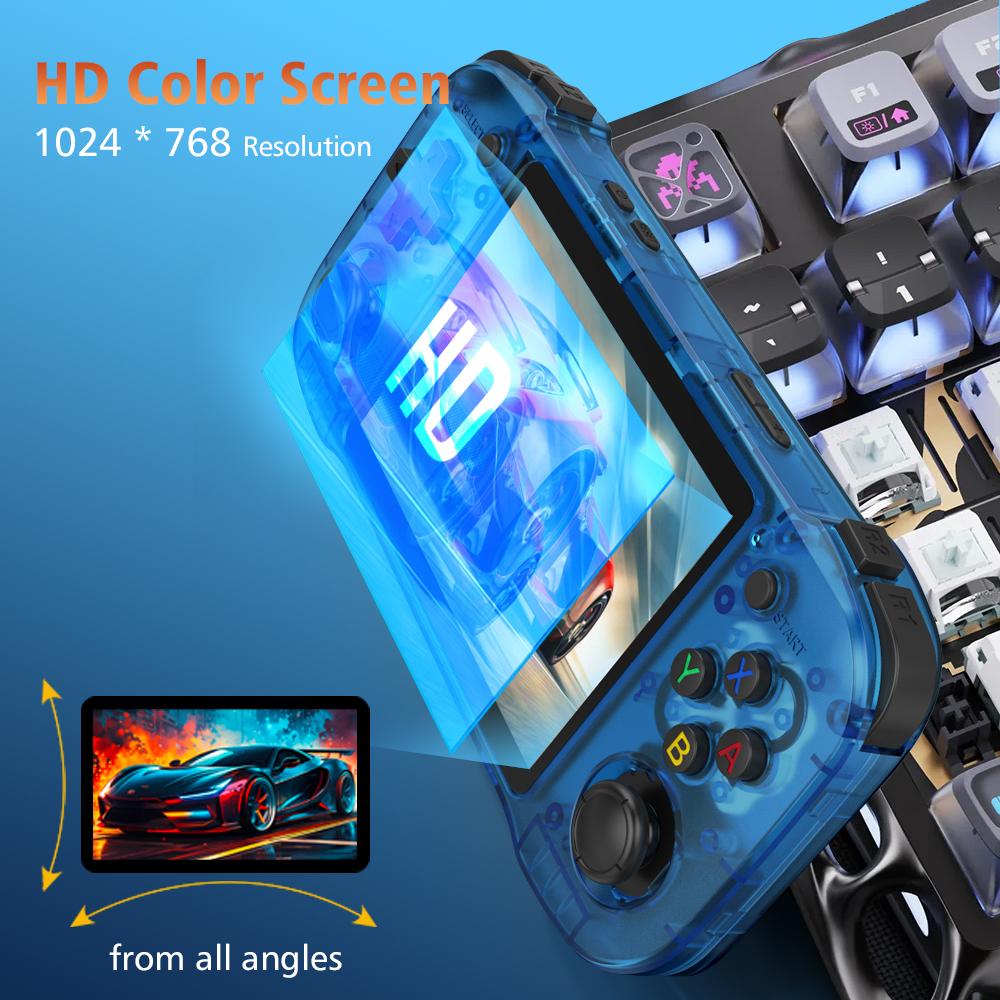 Retro R46H Portable Gaming Console, Linux System, 4.2" IPS Portable Handheld, 64 GB, Video Games