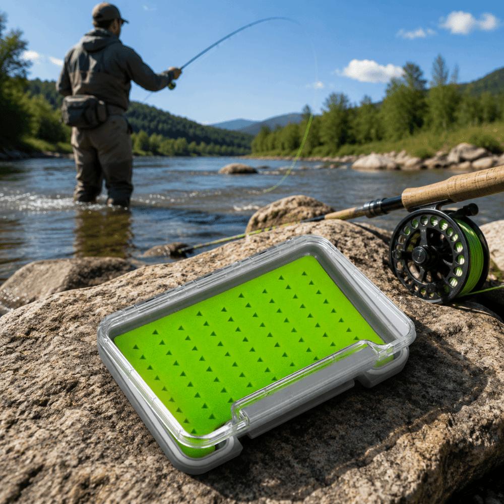 2PCS Waterproof Fly Storage Case Super Slim Fly Box Portable Fly Fishing Box Fly Fishing S-135*95mm