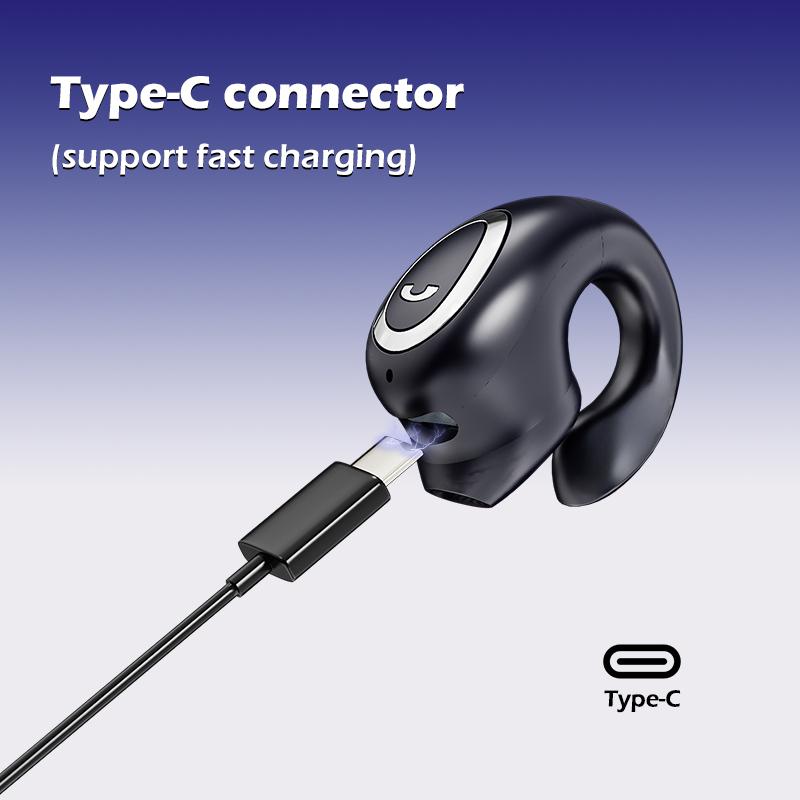 S9 Single Ear Bluetooth Wireless Earphone Ear-Clip Design Headphone Noise Reduction Bluetooth 5.3