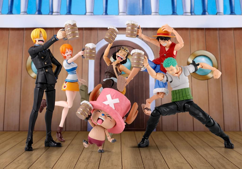 TAMASHII NATIONS ONE PIECE Banquet Set Hat PVC ABS Painted Action Figure S.H.Figuarts -Straw Crew- &