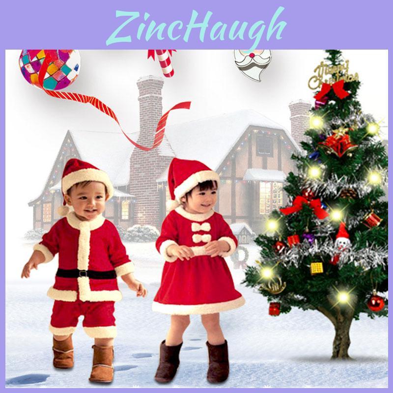 Luxurious Children's Christmas Costumes Santa Claus Boys And Girls Ensemble For Festive Fun
