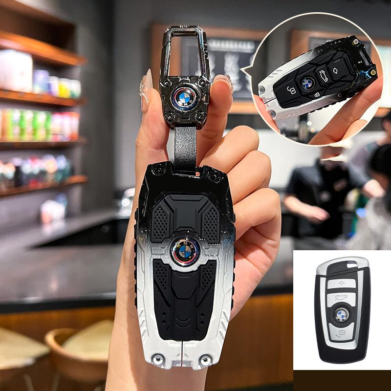 NVEQ9 Zinc Alloy Car Key Case Cover Shell Protector For BMW F20 G20 G30 X1 X3 X4 X5 G05 X6 X7 G11 F15 F16 G01 G02 Keychain Accessories