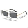 Rimless Sunglasses Comfortable Frameless Eyewear for Vacation Party Summer Beach