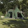 5 Person Teepee Tent with Roof Green 545 x 450 x 295 cm