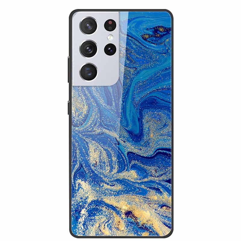For Samsung Galaxy S25 Ultra Tempered Glass Case Back Cover Hard Phone Cases for SamsungS25 ULTRA Fundas Fashion Protector Coque