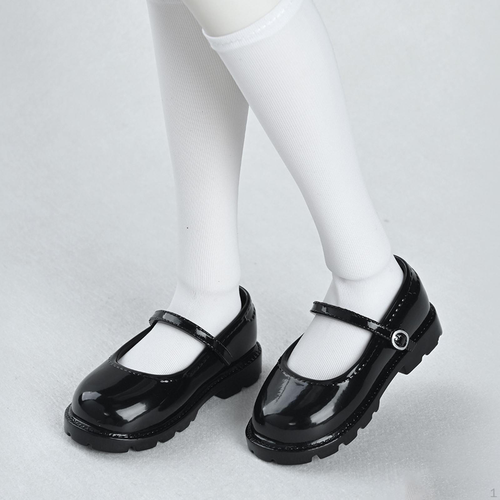 

1/4 BJD Doll Shoes Classic Costume Accessory Miniature Dressing up Footwear for 18 Toys Collectible чёрный