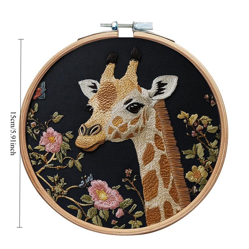 1 Stück Giraffenmuster DIY Stickset für Anfänger