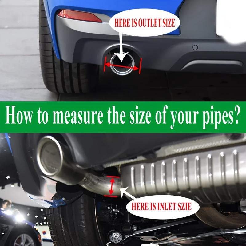 Black Stainless Steel Dual Outlet Slanted Exhaust Nozzle for Automobile Tail Double Pipe