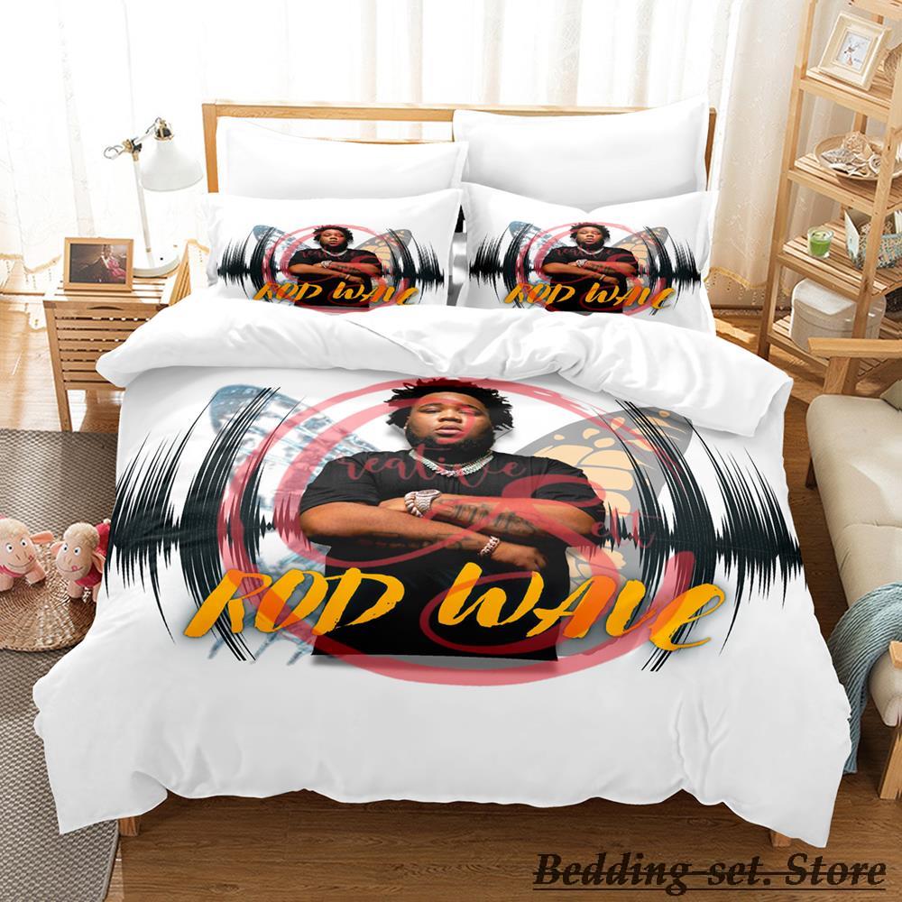 New Rod Wave Bedding Set Single Twin Full Queen King Size Bed Set Adult Kid Bedroom Duvetcover Sets Anime Parure De Lit Bed