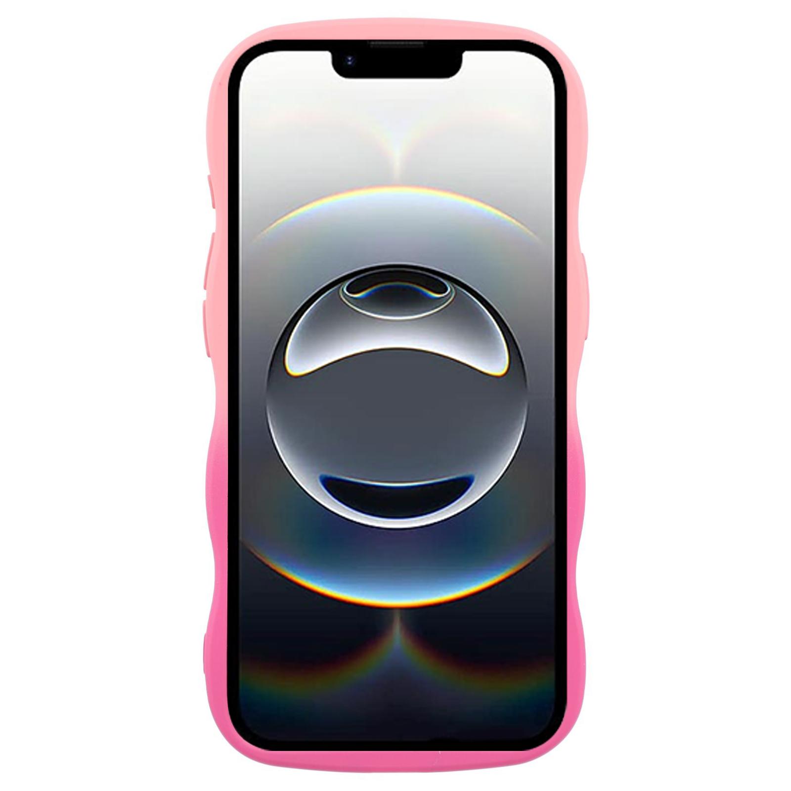 

JTW Series for iPhone 16e Case Gradient Color Rubberized TPU Phone Cover Pink+Rose