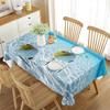 Ocean Animal Fish Tablecloth The Underwater World Pattern Table Cover for Dining Room Living Room Marine Life Table Cloth