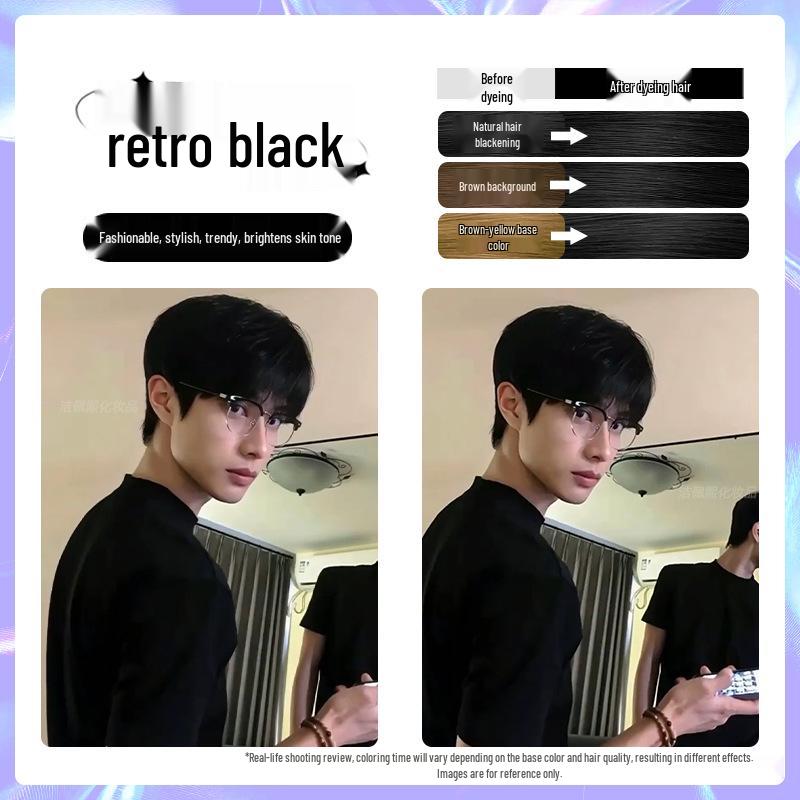 Men's Milk Tea Gray No-Bleach Hair Dye Cream