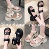 Muffin Platform Sports Style Sandals Women's Summer New Student Leisure Height Increase Velcro Beach Sandals