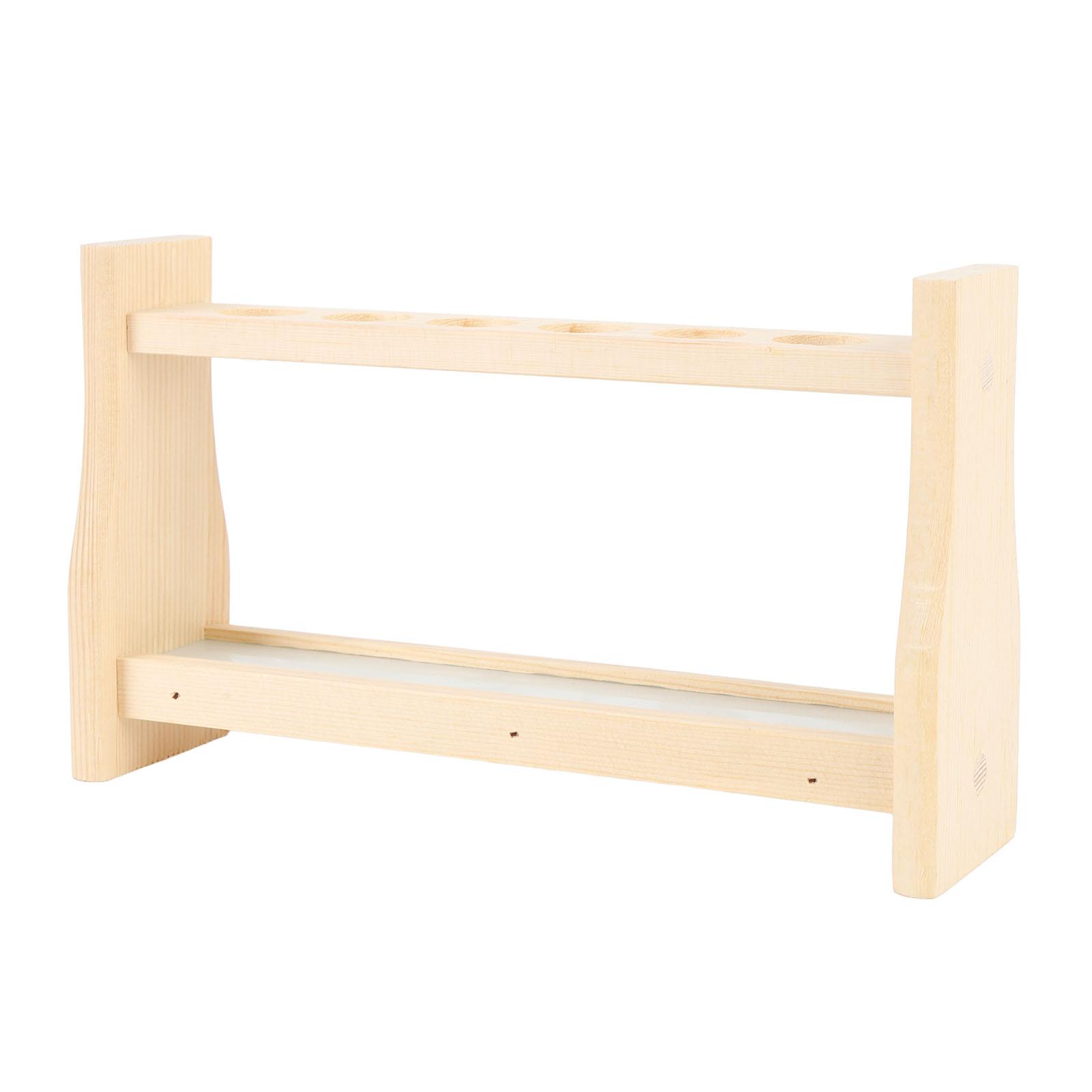 

Деревянная подставка для пробирок 6 отверстий держатель для стеклянных пробирок для растений научных экспериментов украшение 18mm / 0.71in