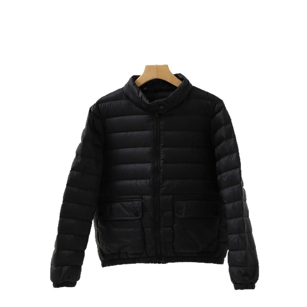Lightweight down jacket for women, short slimming stand-collar white duck down winter new petite jacket