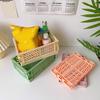 Foldable Plastic Storage Box Student Desktop Organizer Hand Account Tape Stationery Skin Care Product Storage Basket Storage Basket