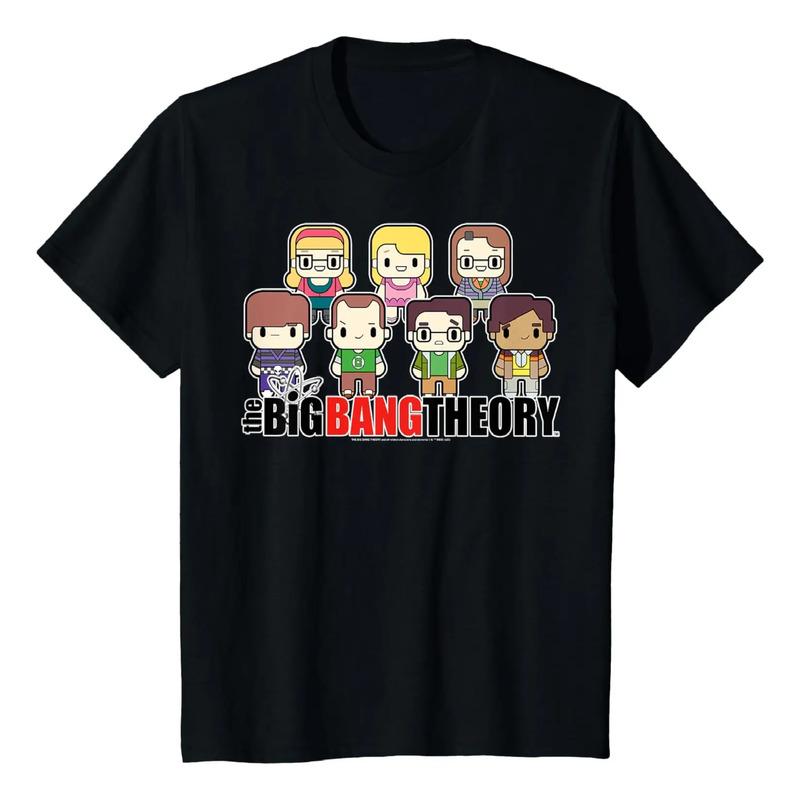 Camiseta Infantil The Big Bang Theory Chibi Group Shot S