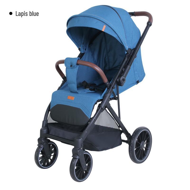 He Bao Baby Stroller: Reinforced Two-Way, One-Key Folding, High-Landscape Pram