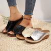 One-line Shoes Thick-soled Fish-mouth Slippers Wedge Heels and Beach Slippers
