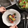 Creative Irregular Ceramic Bowl Luxury Restaurant Delicious Salad Bowls Home Afternoon Tea Yogurt Salad Bowl Unique Tableware