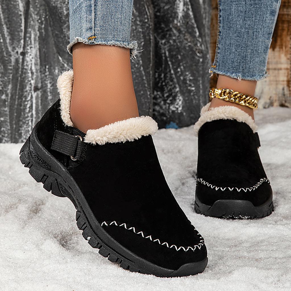 Outdoor niche light luxury autumn and winter handmade retro casual warm cotton shoes home winter cotton shoes