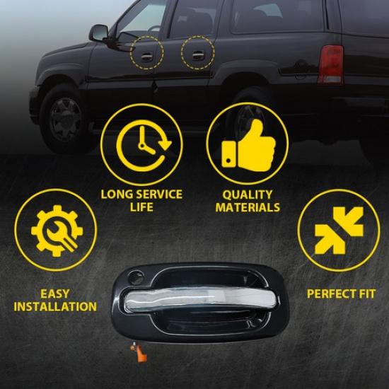 NEW Outer Door Handles Set of 4 Chrome W/ 1 Keyhole for 99-06 Silverado Sierra K