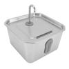3.5L Stainless Steel Cat Water Fountain Activated Carbon Filtered Smart Sensing Quiet Automatic Pet 