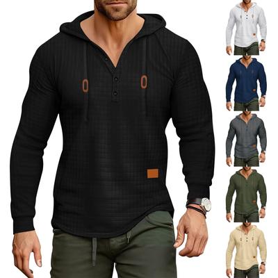 Herren Sweatshirt, Langärmeliges Kapuzensweatshirt, Warmfarbiges Kapuzensweatshirt