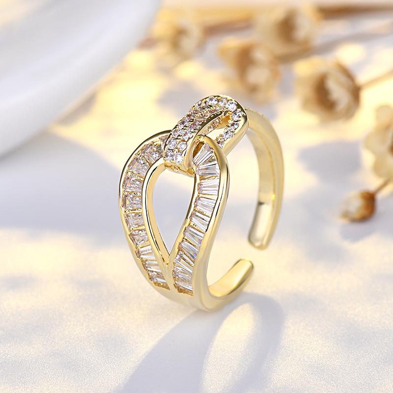 Ins Style Simple Heart Ring Female Light Luxury Index Finger Ring New Sense Tail Ring