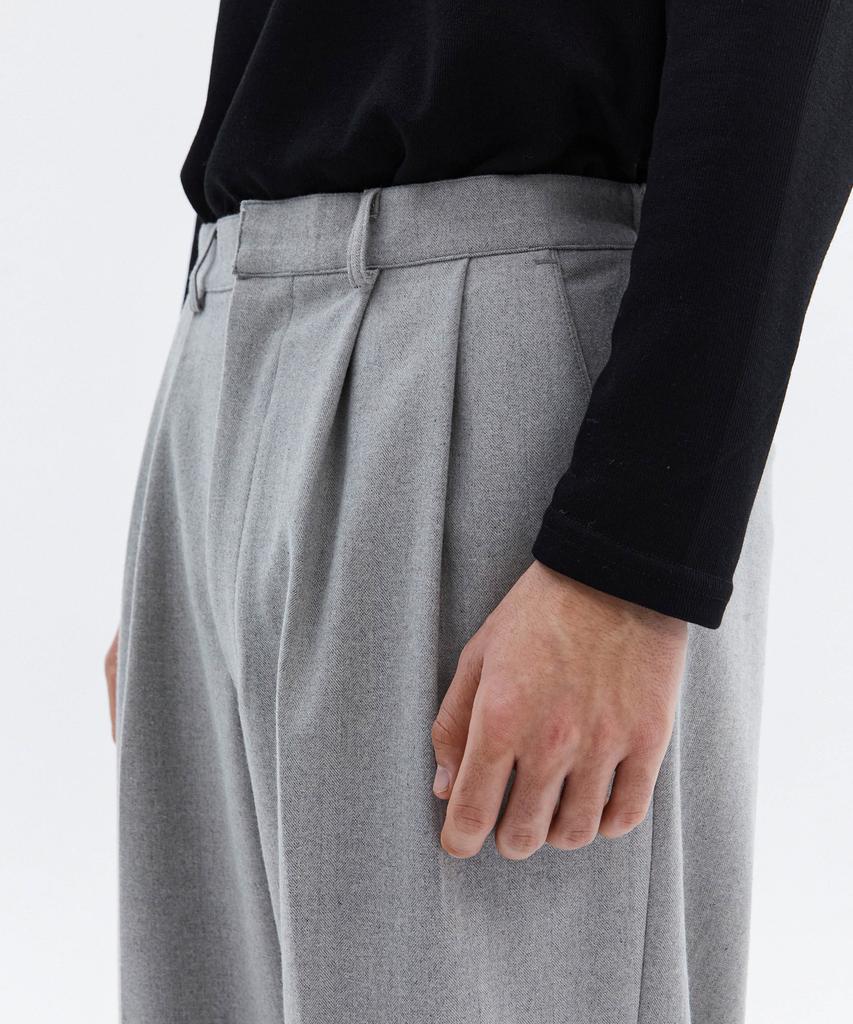 TRIP LE SENS Fw Comfort Herringbone Slacks_Light Gray