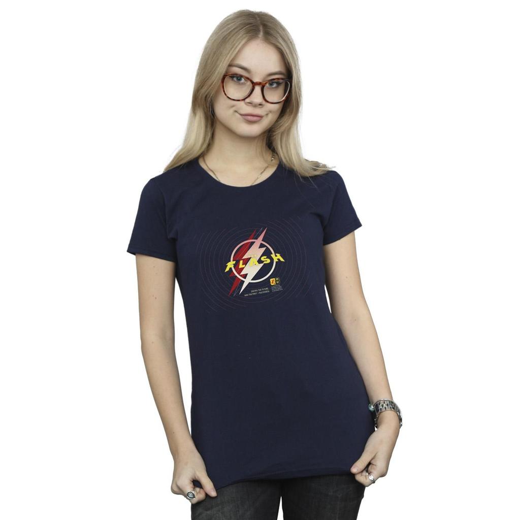 DC Comics Womens/Ladies The Flash Lightning Logo Cotton T-Shirt