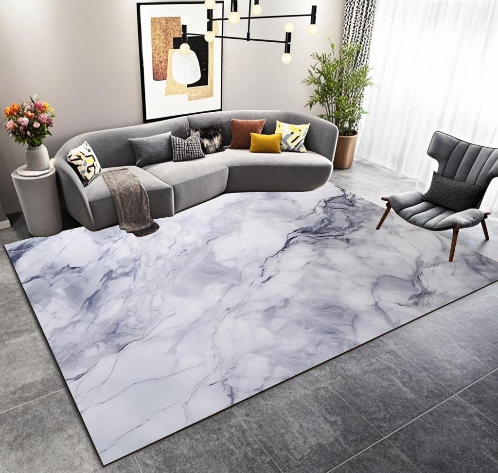 Nordic Luxury Marble Living Room Carpet 200x300 Cm Large Area Non-slip Plush Rugs Decoration Bedroom Bedside Soft Floor Mats