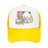 Panda Bear Couple Anime Cartoon  Trucker Cap Mesh Baseball Caps Snapback Caps Bubu And Dudu Hat Sun Hat Breathable Racing Cap
