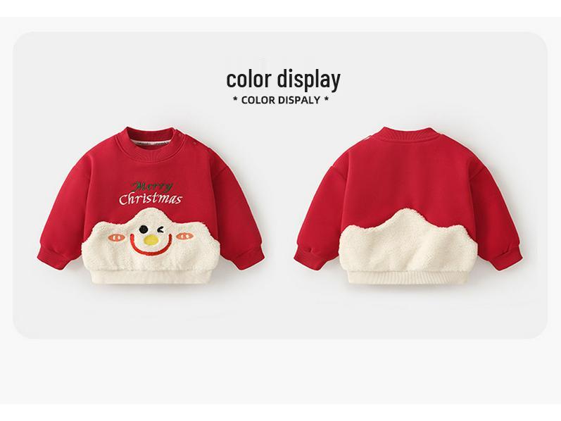 Kaka Panda Fleece-Lined Hoodie: Christmas & New Year Outfit for Boys & Girls - Trendy Winter Baby Clothes