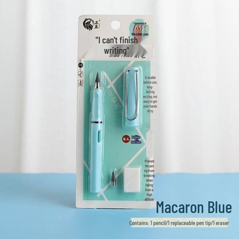 Black Tech Eternal Pencil: No Sharpening, No Ink, Break-Resistant Lead, Posture-Correcting Drawing Tool