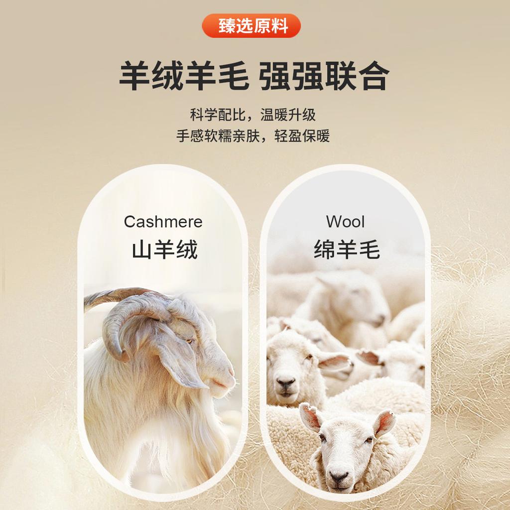 530g Heavy Weight Thickened Goat Fleece Wool Sweater for Men's Autumn/Winter Versatile Warm Base Sweater