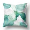 Polyester Pillowcase Green Tree Leaf Pillowcase Home Soft Furnishing Car Cushion Cover