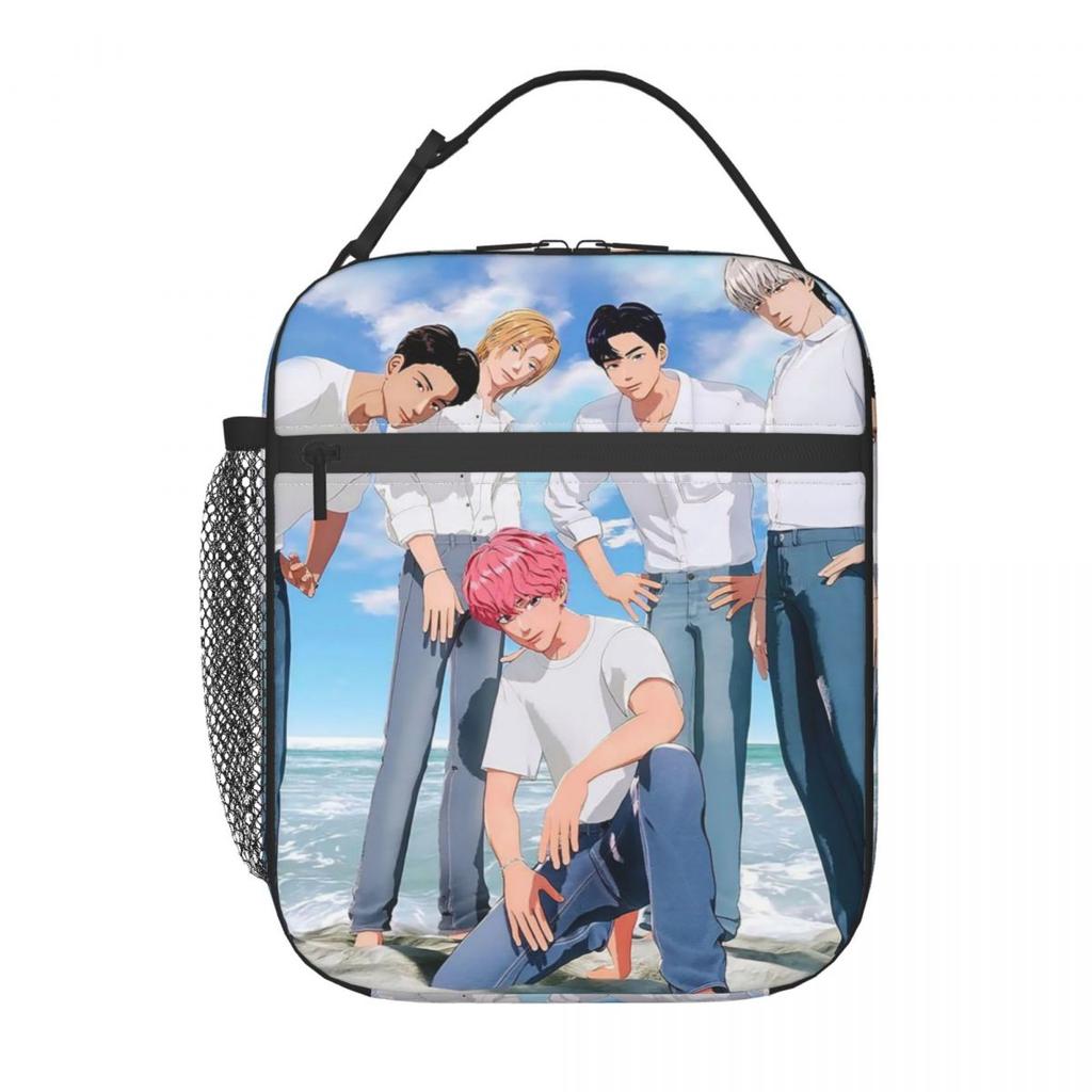 Kpop PLAVE Caligo Pt Insulated Lunch Bag for Women Kids Portable Food Boxes Thermal Lunch Box Tote