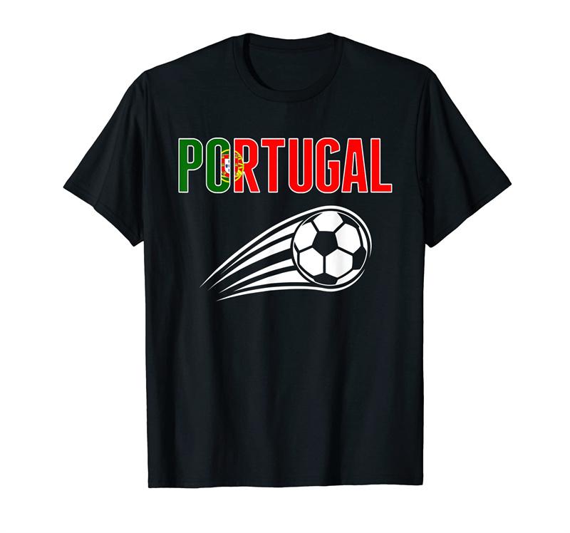 ZX Funny Dabbing Dog Portugal Soccer 100 Cotton Flag T shirts Fans Jersey Men Women TShirt Hip Hop Tees For Ronaldo Fans Gift S