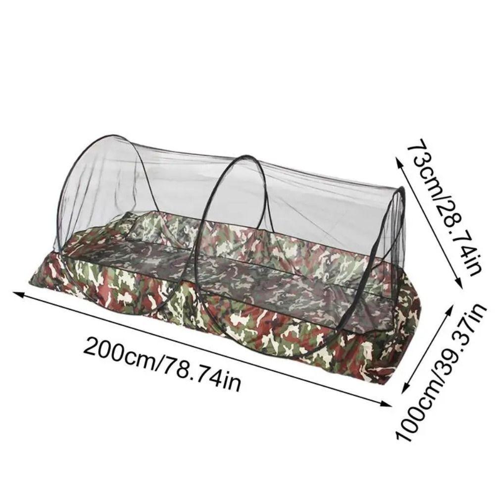 Folding Camo Camping Mosquito Net Tent with Bottom Zipper Outdoor Mosquito Net Double Mesh Tent Portable Mosquito Net Outdoor