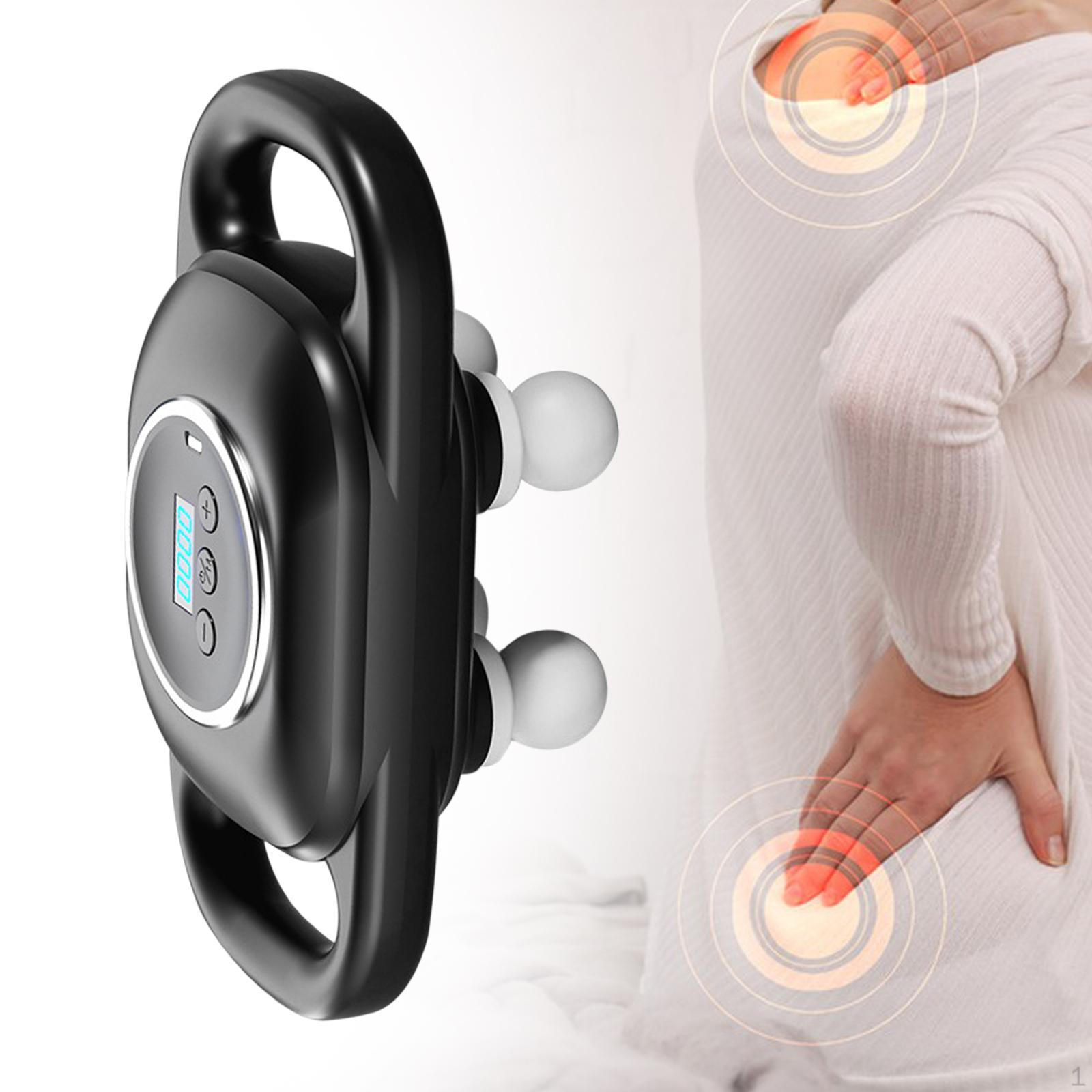 

Handheld Massage Machine Professional with 4 Heads for Neck Arm Legs чорний