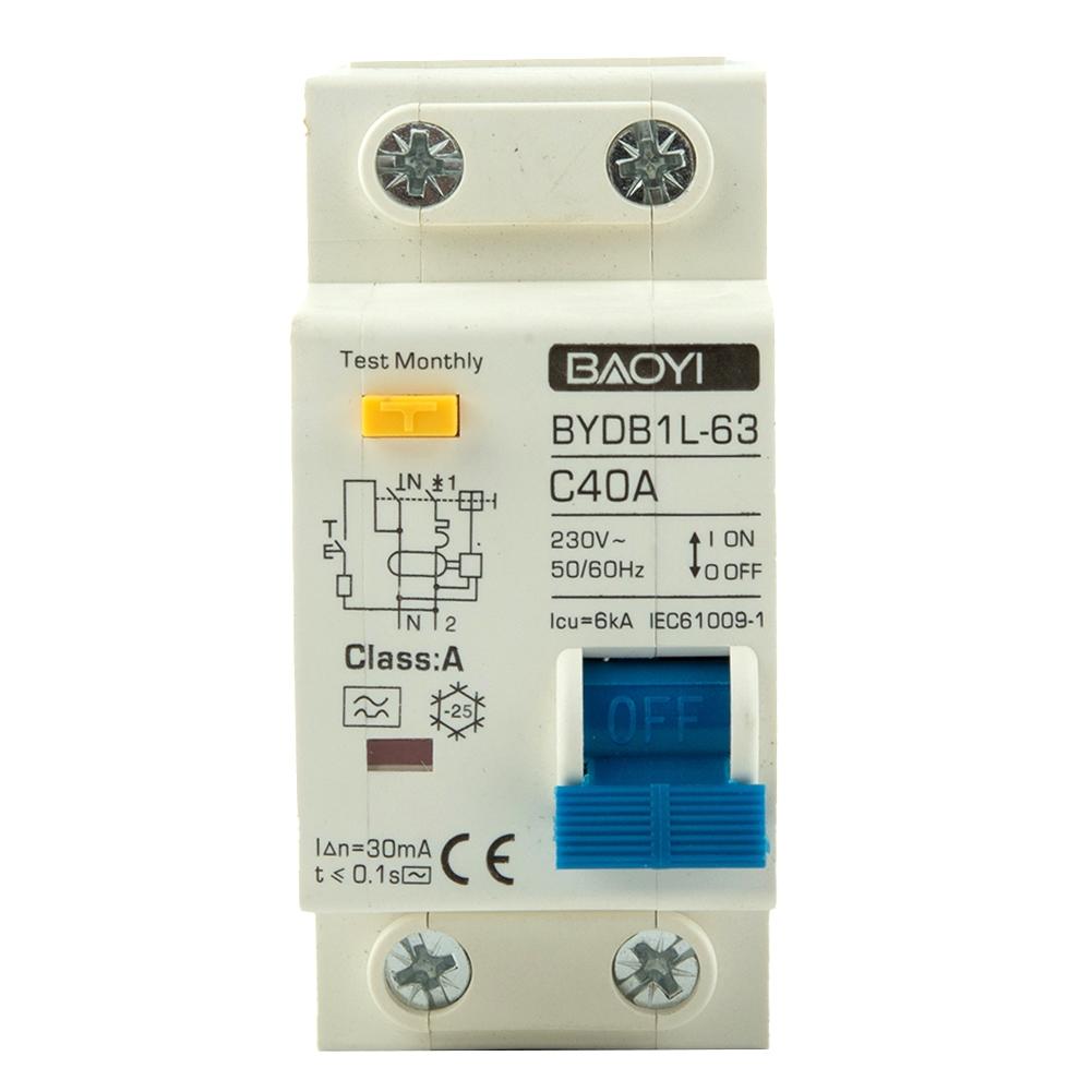 1PC MCB RCCB RCD Type AAC RCBO DPNL Circuit Breaker With 8000 Mechanical Life