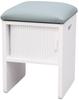 Osmac Accordion Door Stool Box, 28 X 28 X 37 Cm, White, KTXCR-282837W
