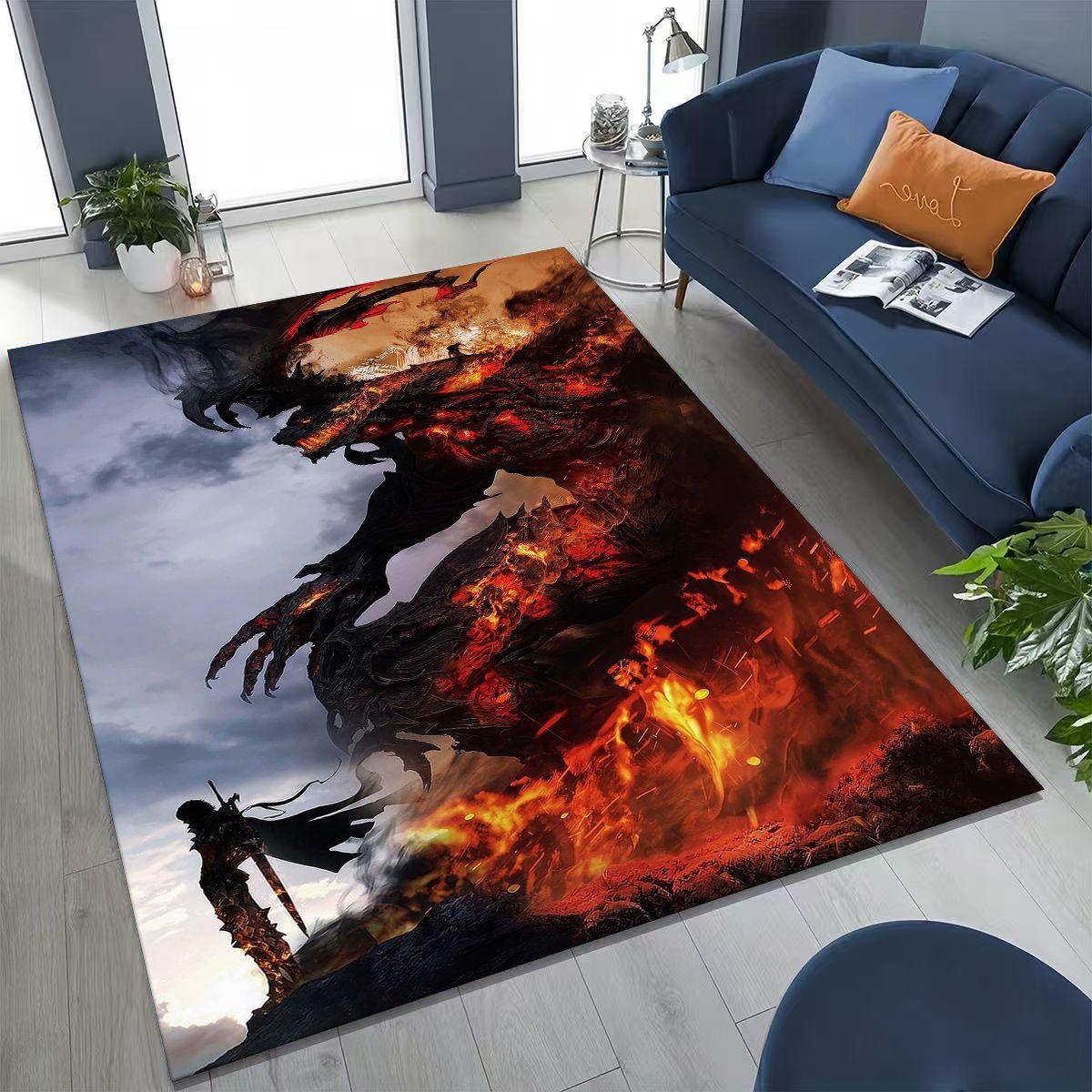 

Cartoon Final Fantasy Sephiroth Cloud Tifa Game Rug for Bedroom Living Room Sofa Home Doormat Decor, Large Non-slip Floor Mat 40x60cm( 15x23in )