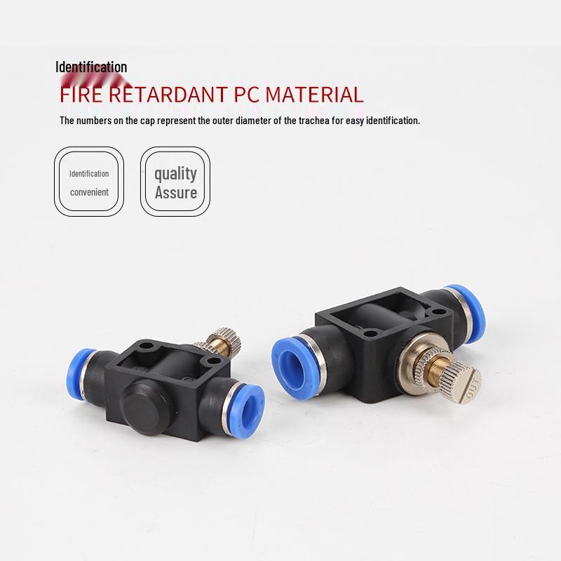 Pneumatic Quick-Connect Air Fitting LSA-8 Throttle Valve SA-10/SA-12