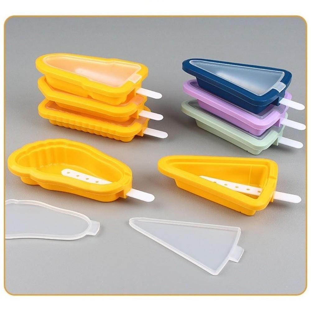 5Pcs Silicone Ice Cream Mold Multiple Shapes Popsicle Moulds Household Ice Lolly Mold